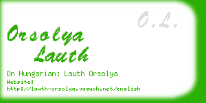 orsolya lauth business card